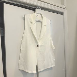 White blazer/shorts set